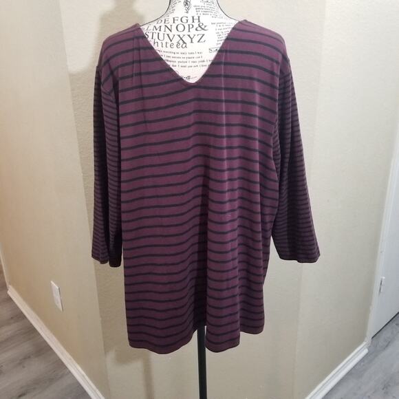 LANE‎ Bryant stripe top plus sz 24 - Picture 2 of 6